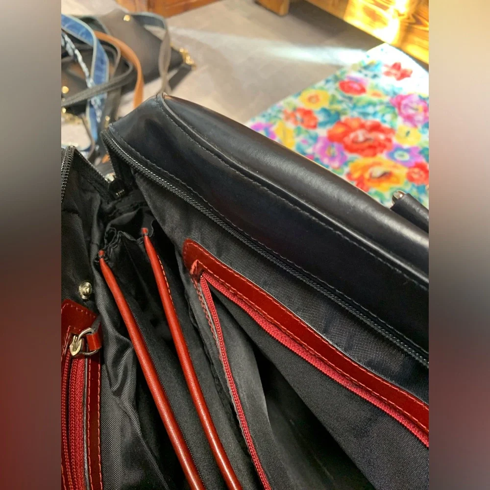 Franklin Convey Black Leather Co-Ed briefcase